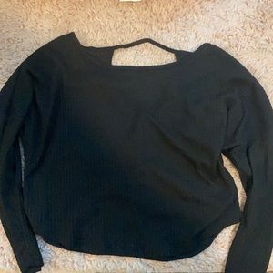 Black cropped sweater